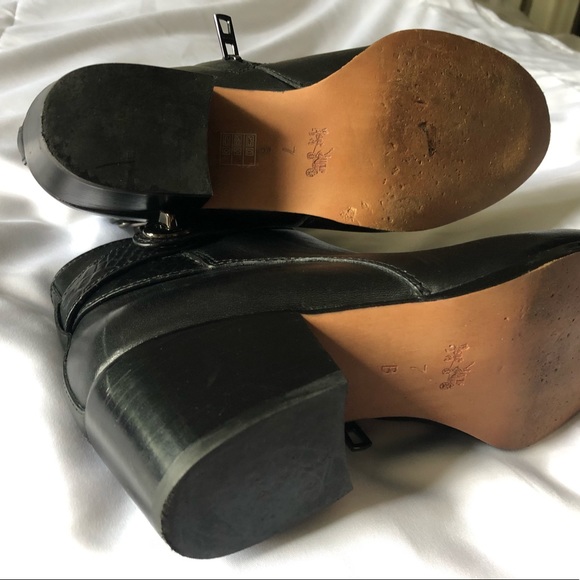 Coach Black Patricia Womens Leather Almond Toe Ankle Fashion Boots/Booties - Picture 5 of 5